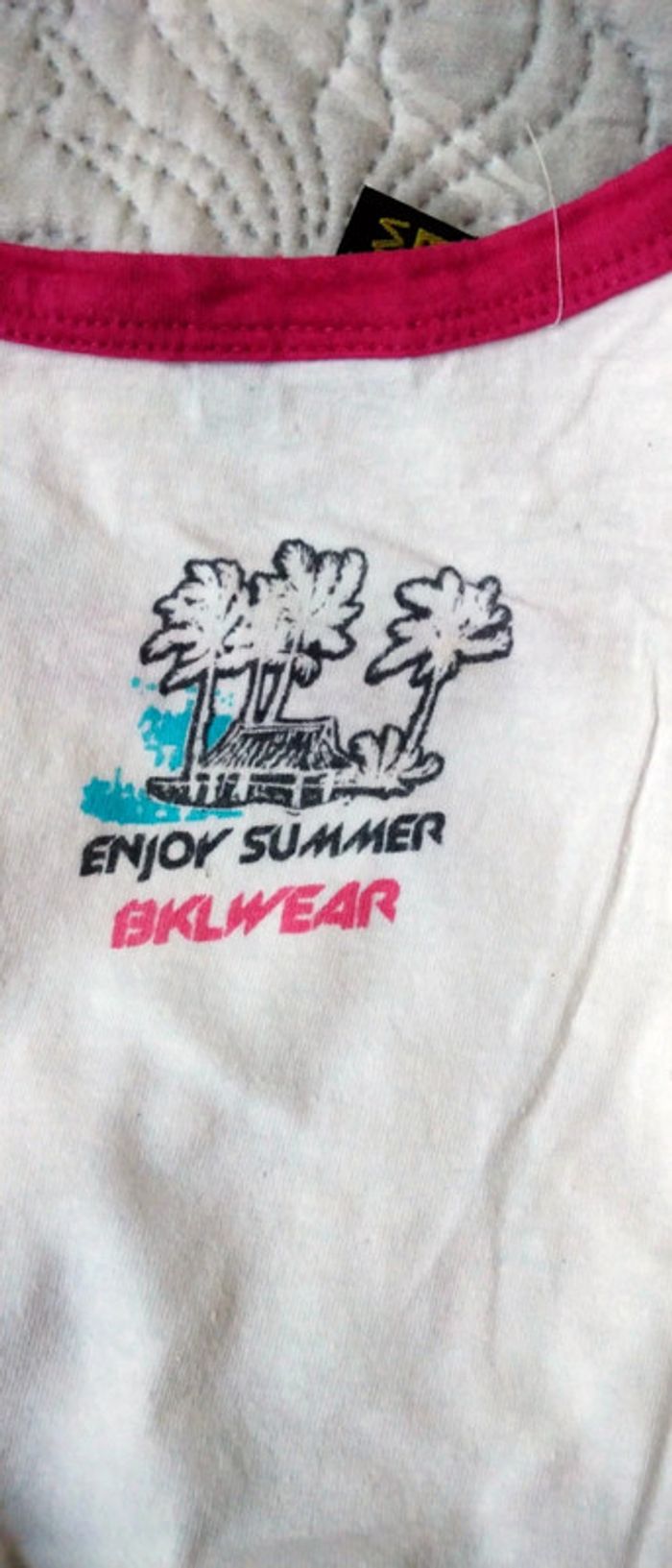 Débardeur estival thème surf blanc garçon 10 ans Bkl wear - photo numéro 6