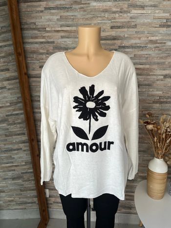 Pull léger amour fleur