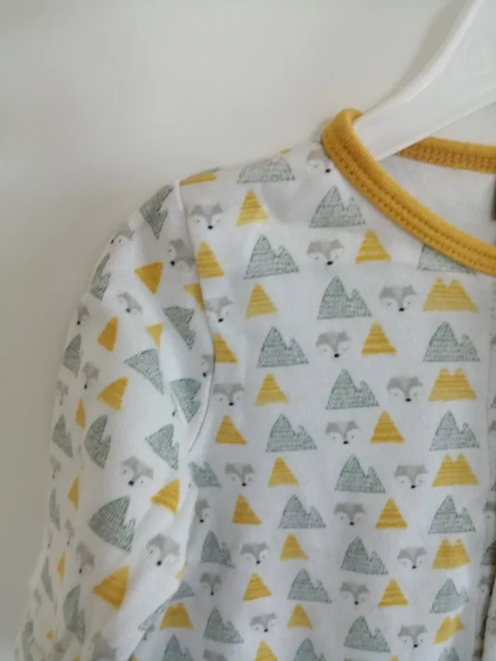 Pyjama orchestra imprimer montagne renard moutarde gris - photo numéro 3