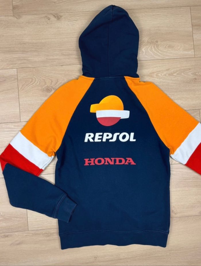Sweat zippé Honda Repsol Motorcycle Bike Rare - photo numéro 3