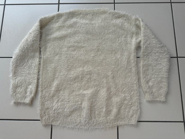 Pull en peluche blanc cassé taille 44 teddy smith en très bon état - photo numéro 7