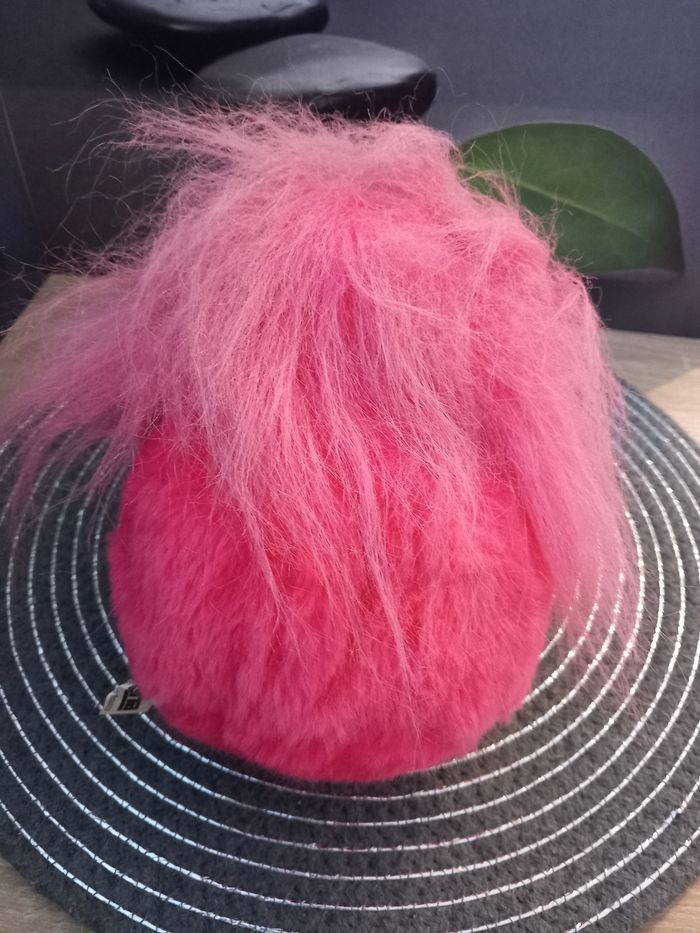 Peluche oiseau Ajena pâtisson rose 20 cm vintage - photo numéro 4