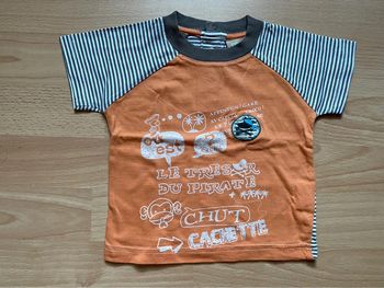 Beau T-shirt MC Dpam T. 6 mois/67 cm garçon TBE