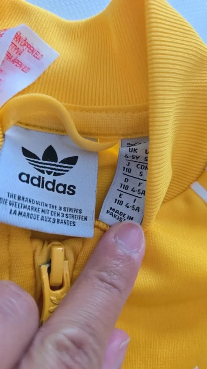 Ensemble jogging Adidas jaune - photo numéro 4