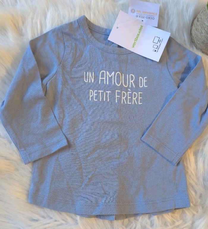 (Neufs non portés) 🏷🏷🥰😍 gilet et teeshirt ml 6mois Garçon 😍🥰💙 - photo numéro 4