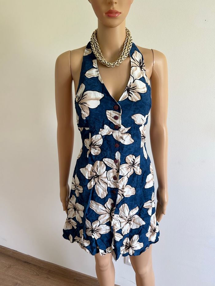 Robe dos nu bleue et beige taille unique bon état (taille petit)