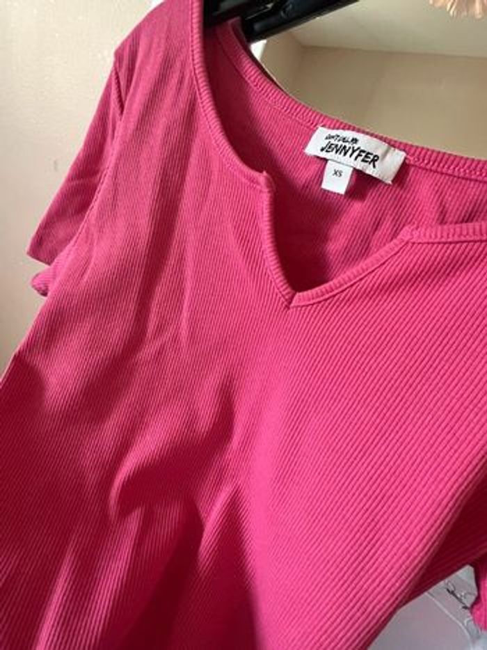 T-shirt rose court - photo numéro 4