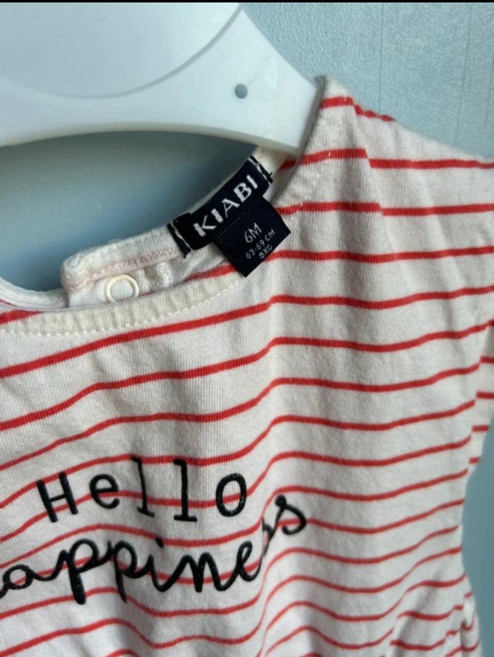 Robe d’été rayée Hello Happiness Kiabi 6 mois - photo numéro 4
