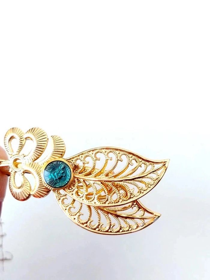 Magnifique broche religieuse doré, vintage - photo numéro 4