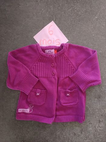 Gilet violet 6 mois