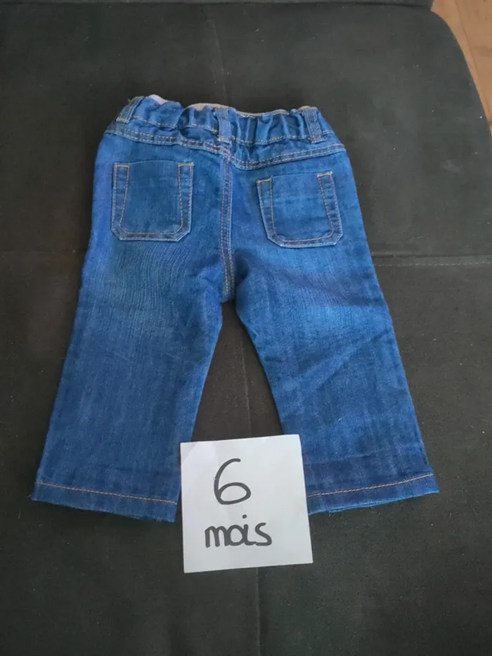 Jeans bleu garçon 6 mois Obaïbi - photo numéro 2
