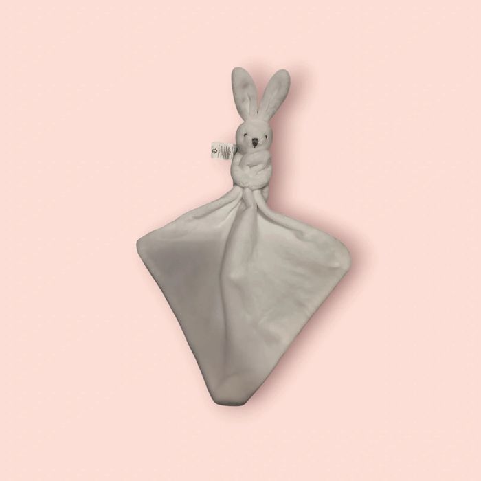 Doudou lapin mouchoir blanc Jacadi