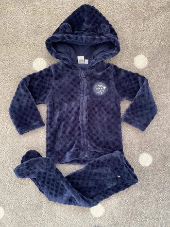 Grain de Blé Ensemble Tout Doux Marine Taille 9 mois/71 cm