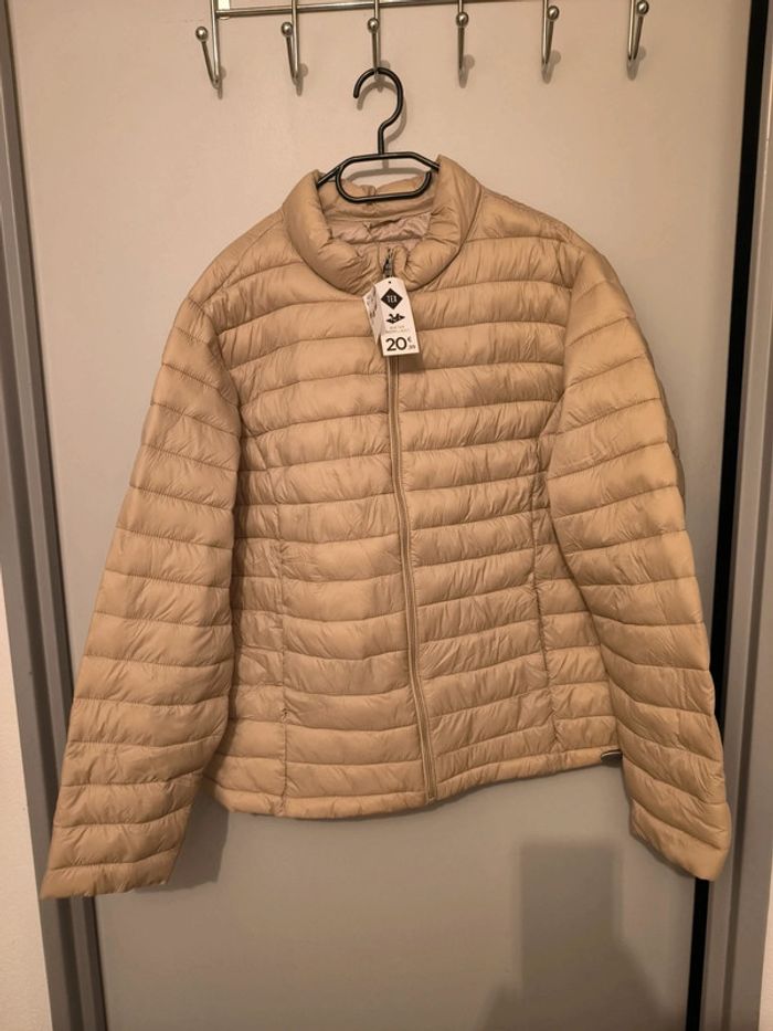 Blouson doudoune hiver beige 3xl - photo numéro 2