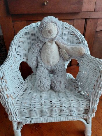 Doudou hochet ours gris La Bande à Basile Moulin Roty