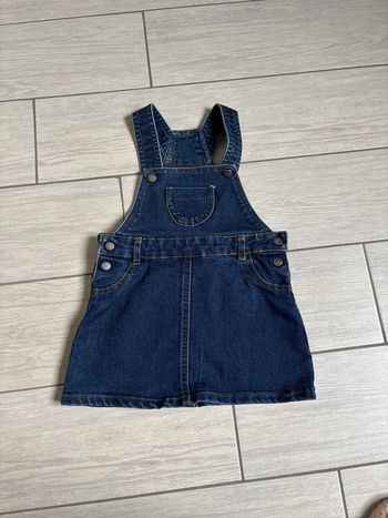 Salopette robe fille en jean