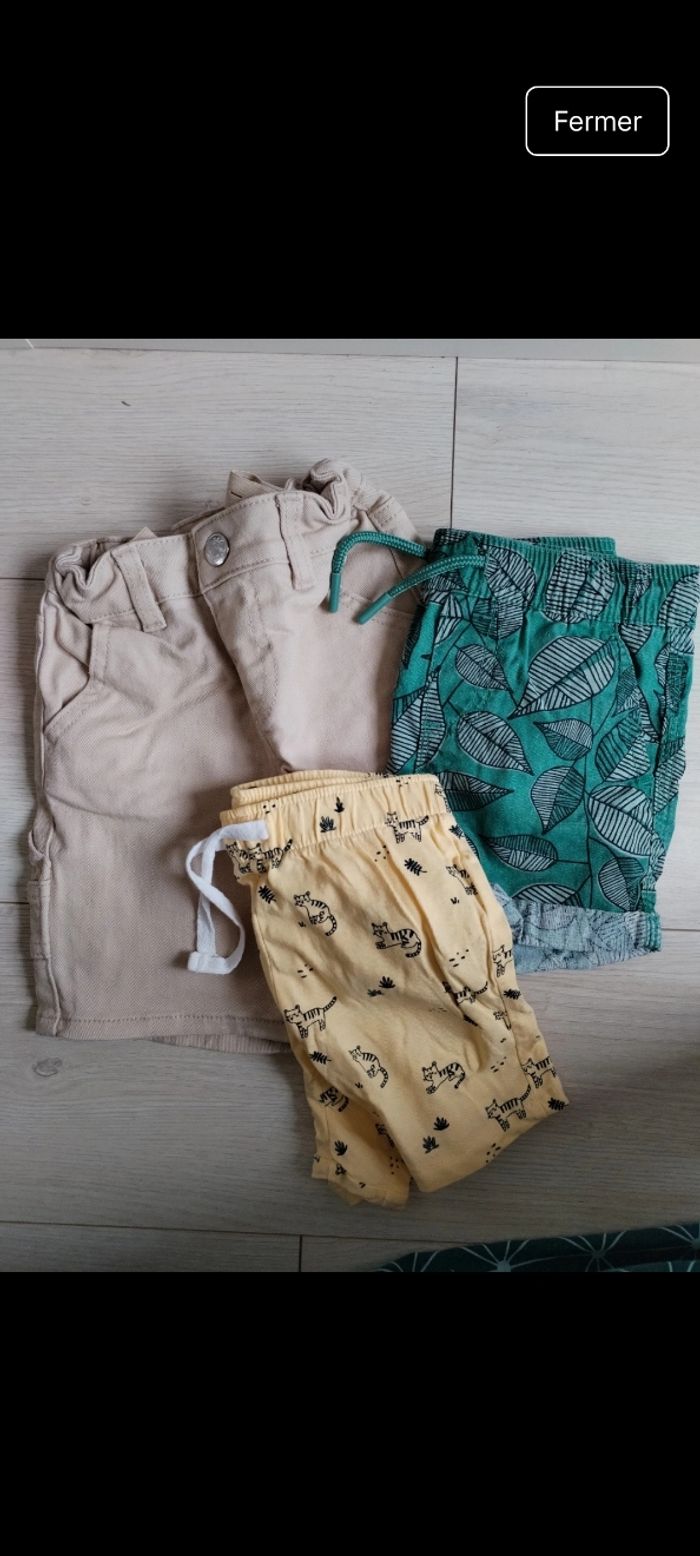 Lot shorts garçon 2/3 ans