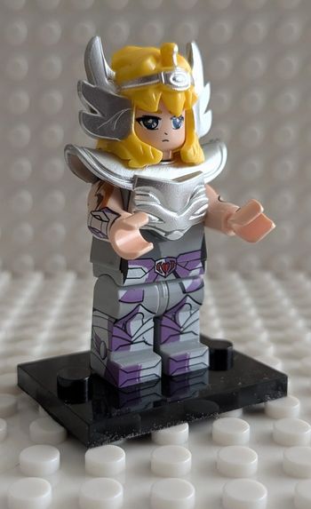 Figurine : Hyoga du Cygne , Chevalier de Bronze ( Edition limitée), style Lego