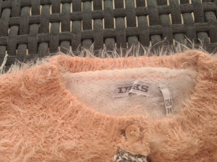 Gilet. Bébé 12 mois. IKKS. crème pêche. - photo numéro 4