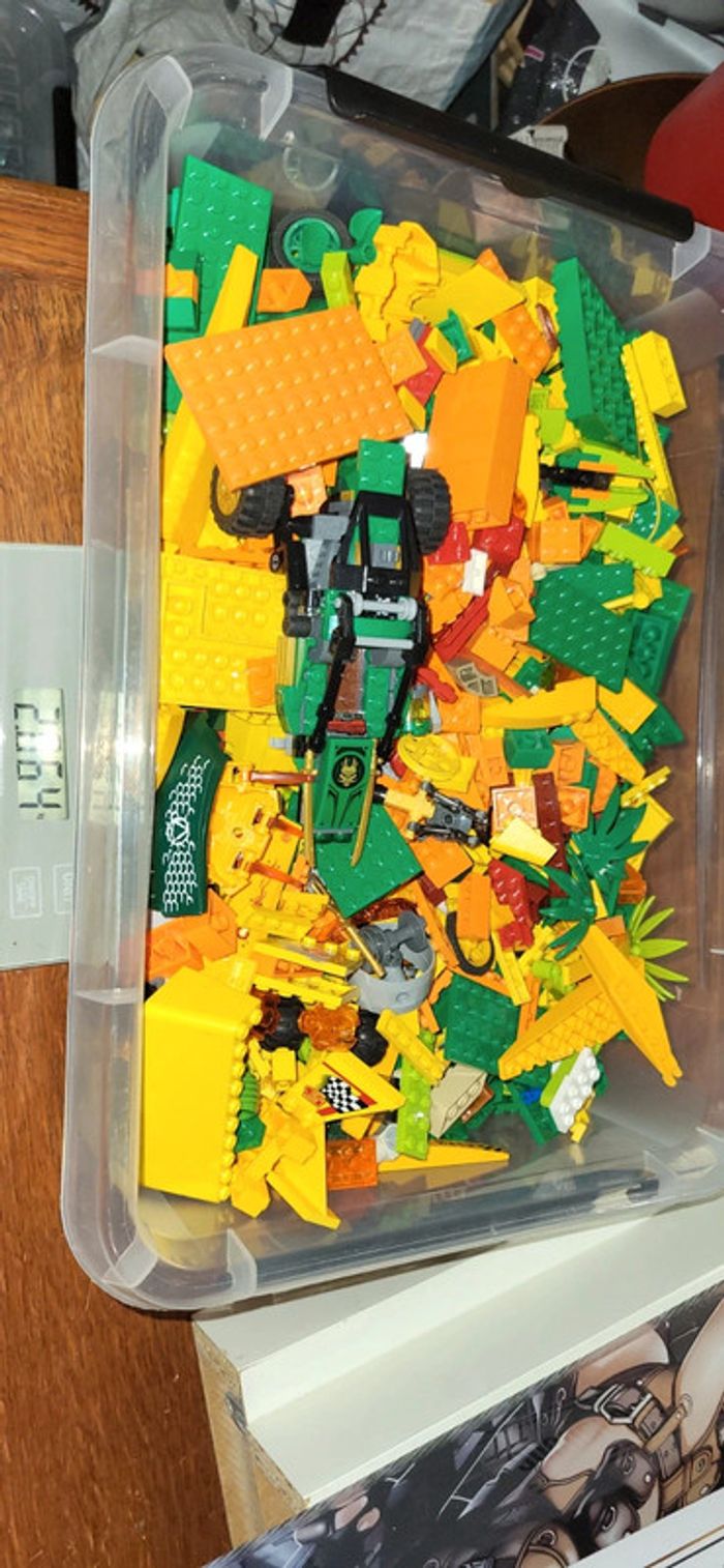 Lot lego vrac vert et jaune - photo numéro 4