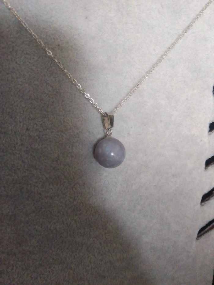 Collier en agate grise - photo numéro 3