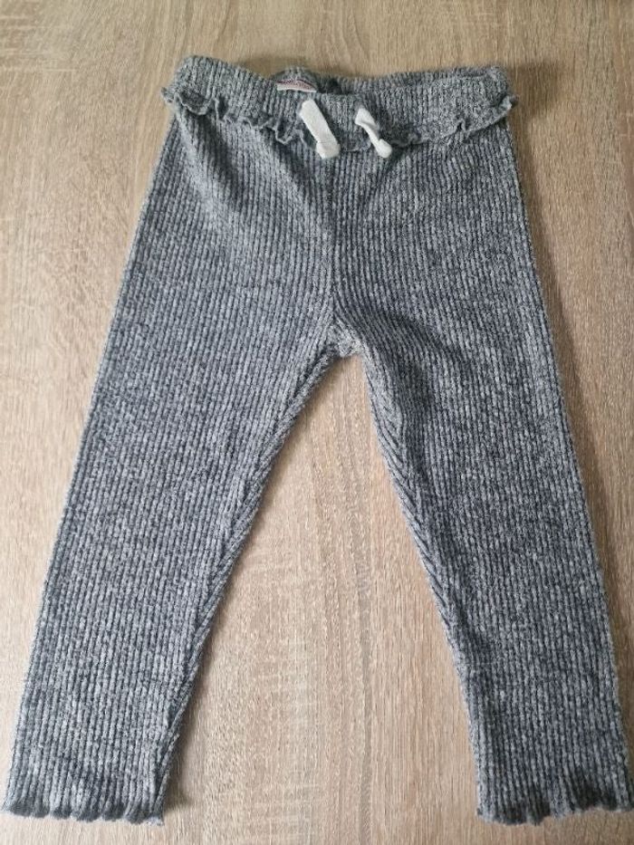 Legging côtelé gris