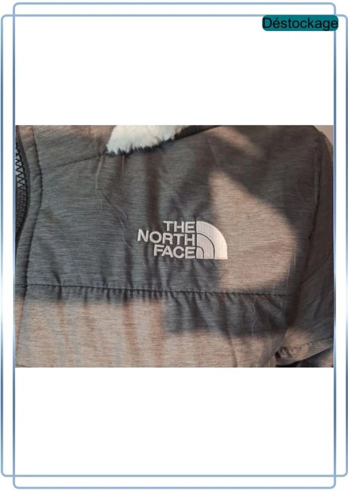 Blouson à capuche the north face gris - taille 14/16 ans ou XS femme - brodé - photo numéro 4