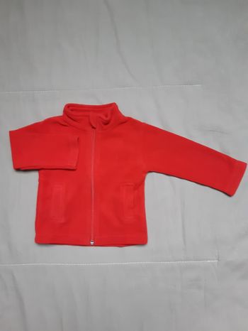 Gilet polaire rouge 12 mois TBE