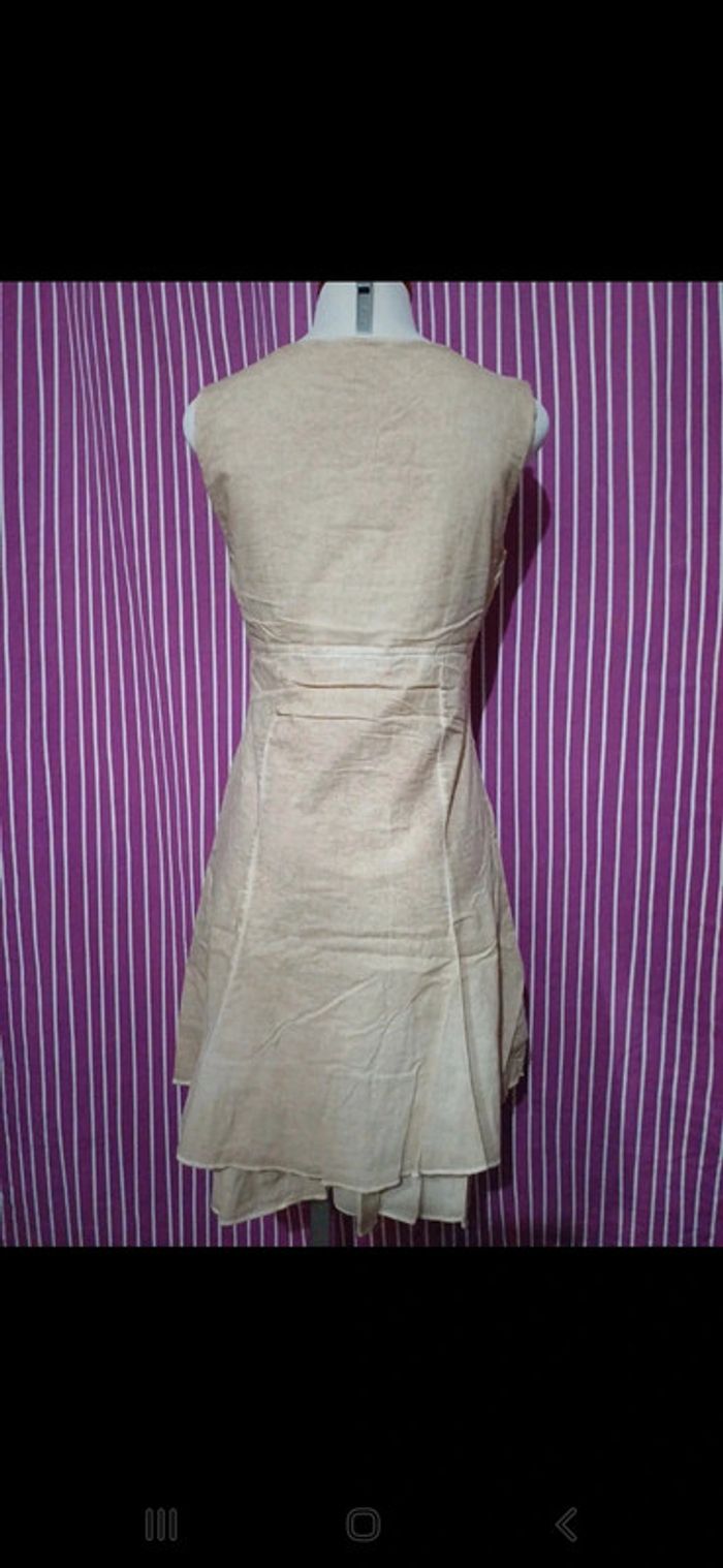 Robe🥻 dentelle brodé Beige - photo numéro 5