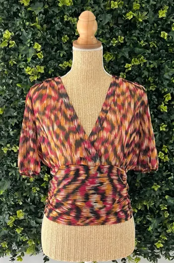 T.shirt/cache coeur noir et rouge Morgan De Toi pour femme, taille : 38