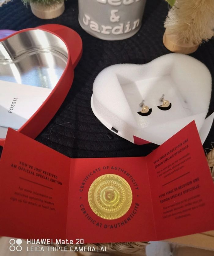 💎jolies boucles d'oreilles Disney x Fossil Édition Spéciale Minnie - photo numéro 5