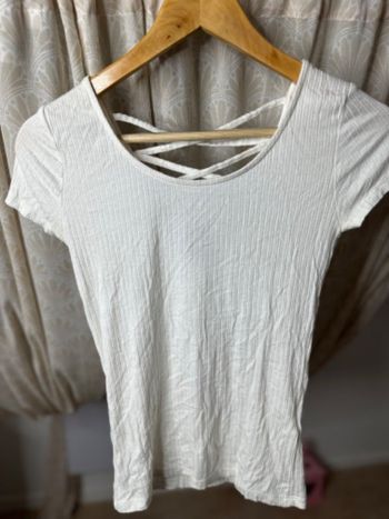 T shirt blanc croisée