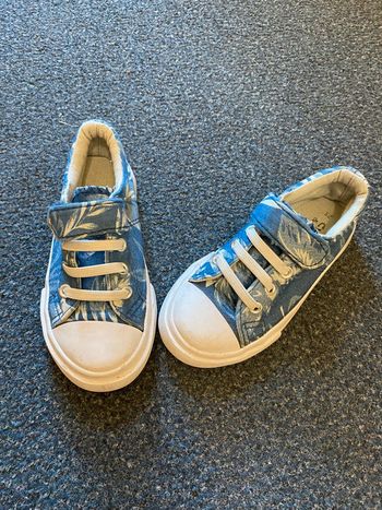 Chaussures mi-saison bleues palmiers blancs taille 25