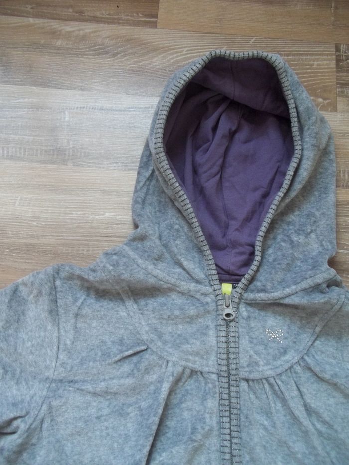 Gilet sweat velours gris Kid's Graffiti 14 ans - photo numéro 2