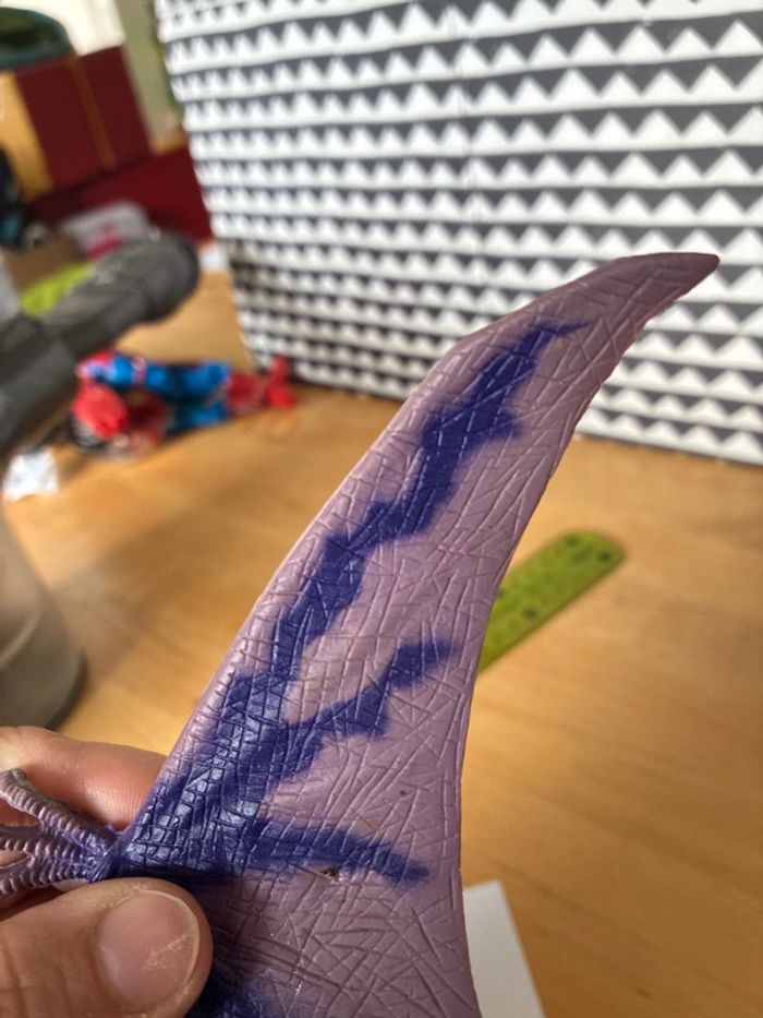 Vintage Chap Mei Beast Raider Pterodactyl Dinosaur Action Figure Purple - photo numéro 14