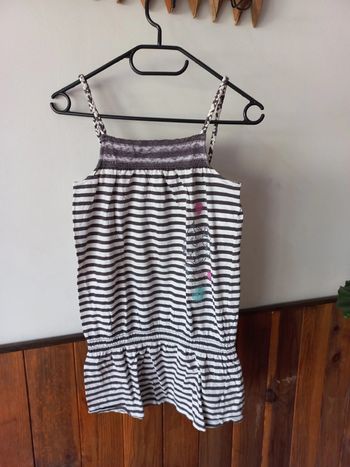 Robe rayé à bretelles