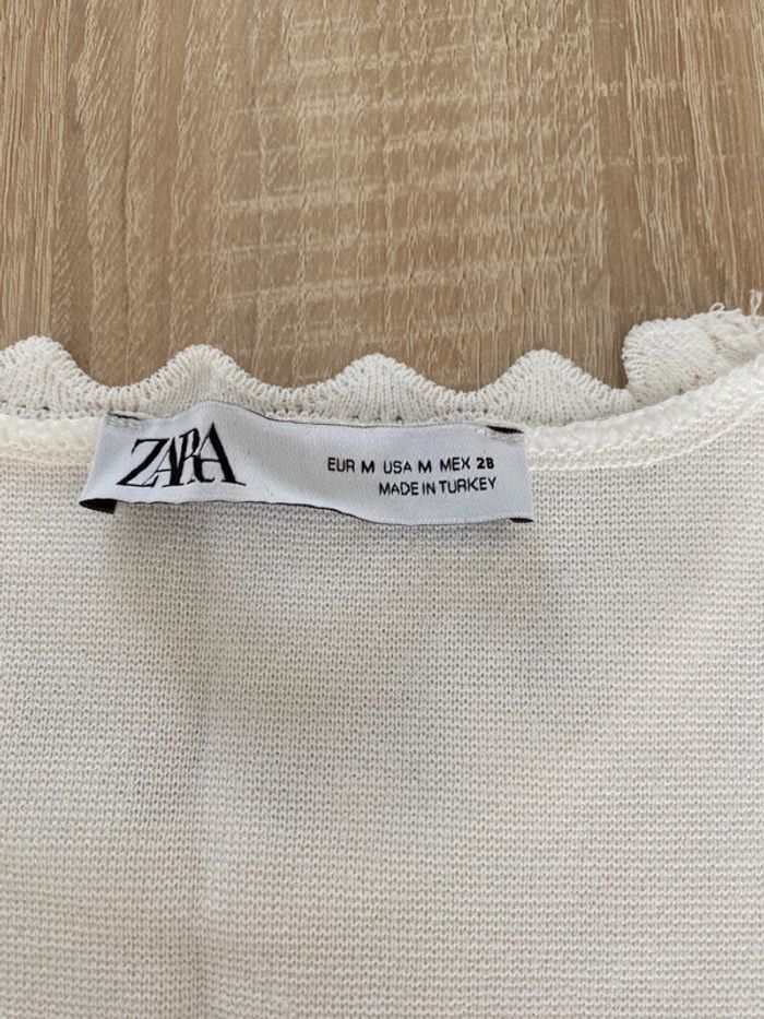 Crop top en maille Zara taille M - photo numéro 3