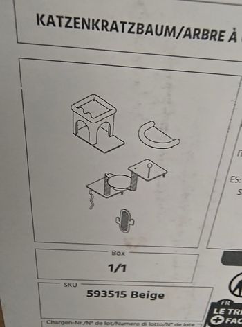 Arbre à chat mural, mur d'escalade beige 🐱