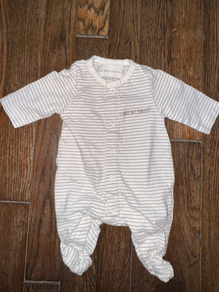 Pyjama coton little natural collection Prématuré