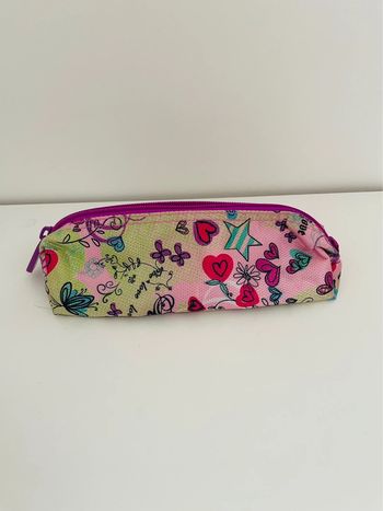 Trousse fille kawaii coeur rose violette