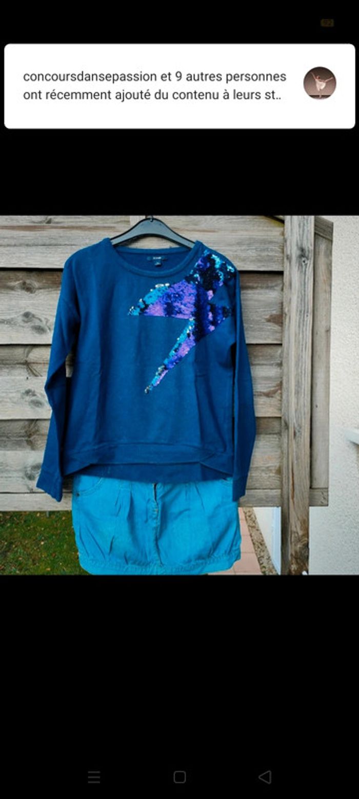Sweat fille 12 ans sequins - photo numéro 2