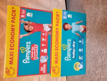 Pampers Baby Dry - 2 Maxi Eco Pack - Couches et Pants - Taille 5 👶