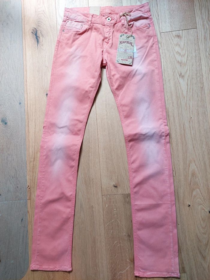 Jean slim effet blanchi