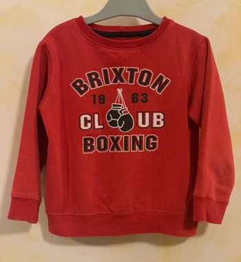 Sweat garçon rouge col rond Vertbaudet 6 ans
