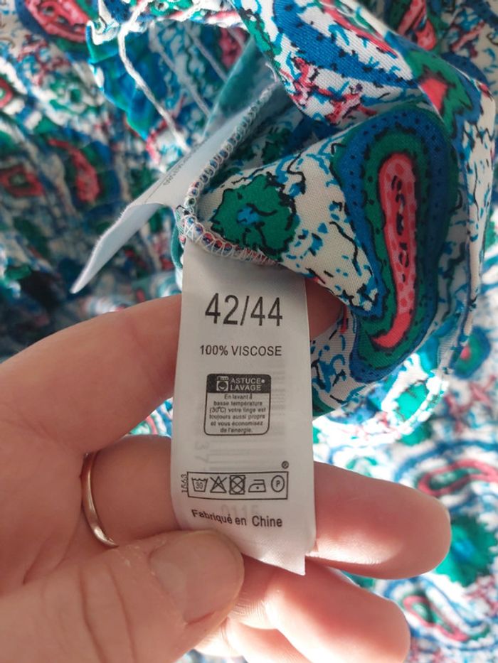 Jupe courte vert bleu neuve - photo numéro 3