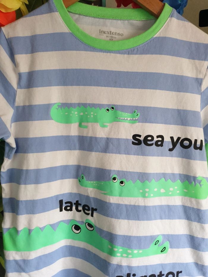 Pyjama croco fluo rayé - photo numéro 2