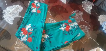 Pantalon fluide fleur