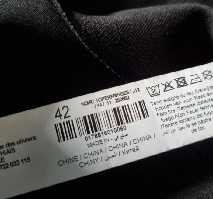 Veste noir à franges taille 42 effet daim au touché - photo numéro 7