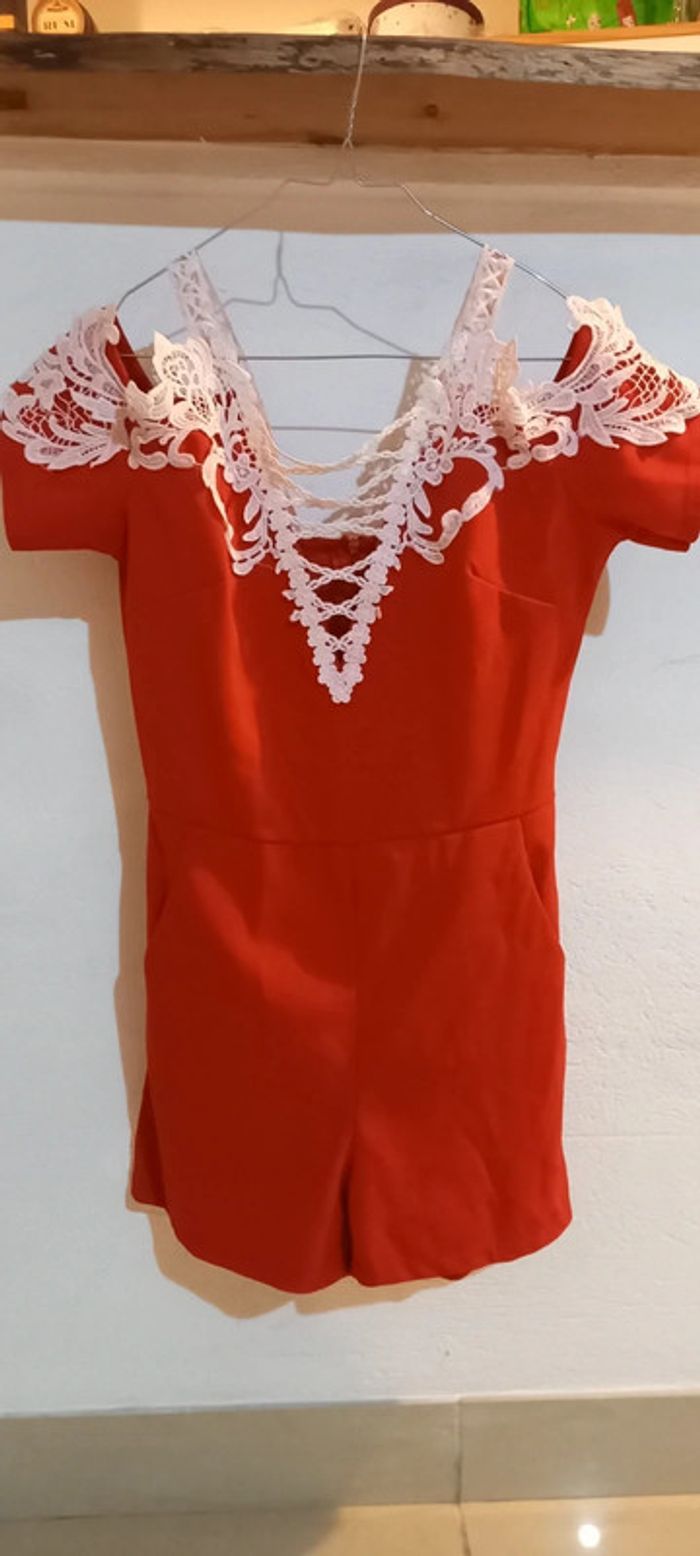 Combishort rouge T34