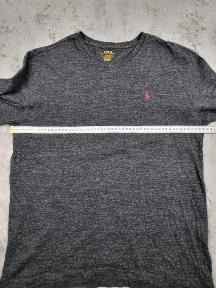 Sweat fin Ralph Lauren noir chiné – Taille M Homme (mesures en photos) - photo numéro 6